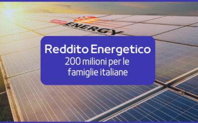 Reddito Energetico per le famiglie italiane