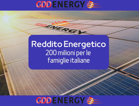 Reddito Energetico per le famiglie italiane